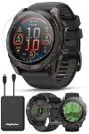 Garmin Fenix 8 Titanium GPS Smartwatch Bundle