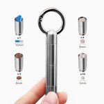 Titanium Portable Pill Case for Outdoor Emergencies