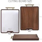 Titanium and Wood Dual-Sided Cutting Board