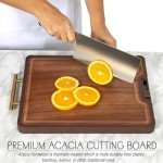 Titanium and Wood Dual-Sided Cutting Board