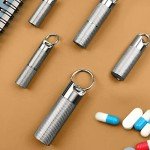 Titanium Waterproof Pill Case - Two Layer EDC Capsule