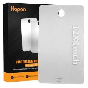 Pure Titanium Cutting Board for Healthy Cooking