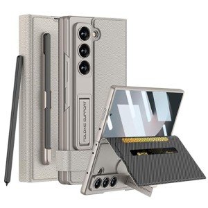 Titanium Gray Galaxy Z Fold 6 Case with Card Holder