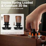 PUSEE 53.3mm Calibrated Espresso Tamper with Walnut