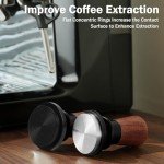 PUSEE 53.3mm Calibrated Espresso Tamper with Walnut