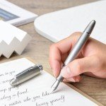 Asvine J16 Brushed Titanium Fountain Pen Set