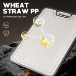 Titanium & Wheat Straw Non-Slip Cutting Board