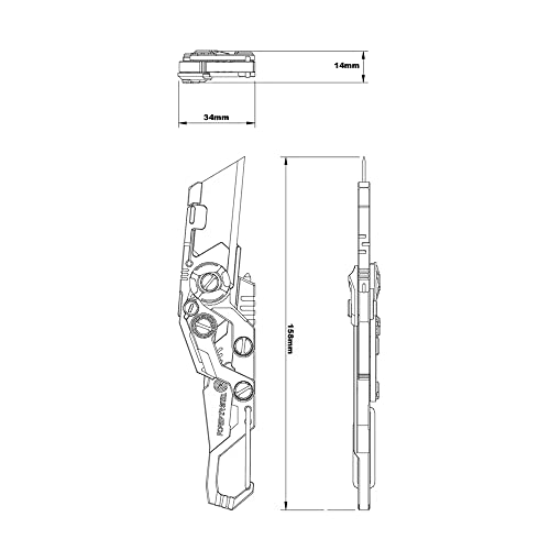 Titanium Quick-Open Grouper Utility Pocket Fishing Knife