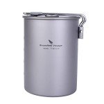 Ultralight 900ml Titanium Camping Pot with Lid