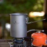 Ultralight 900ml Titanium Camping Pot with Lid
