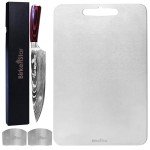 Titanium Cutting Board Set with Chef's Knife