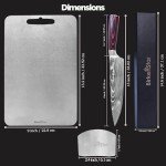 Titanium Cutting Board Set with Chef's Knife