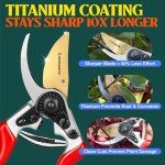 Titanium Ergonomic Pruners for Heavy Duty Gardening