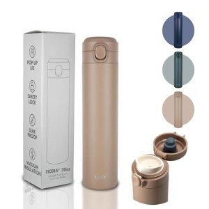 20oz Titanium Ceramic Push Button Commuter Bottle