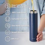 20oz Titanium Ceramic Push Button Commuter Bottle