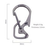 TACRAY Compact Titanium EDC Keychain Carabiner Tool