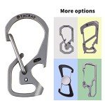 TACRAY Compact Titanium EDC Keychain Carabiner Tool