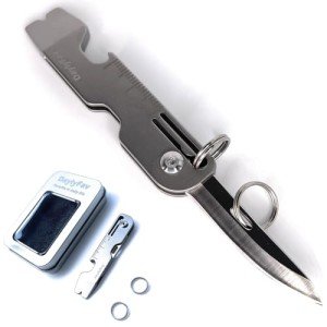 Titanium EDC Pry Bar Multi-Tool Keychain Gadget