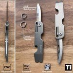 Titanium EDC Pry Bar Multi-Tool Keychain Gadget
