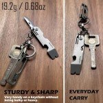 Titanium EDC Pry Bar Multi-Tool Keychain Gadget