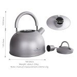 iBasingo 2L Titanium Whistling Tea Kettle