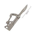 TACRAY Titanium Keychain Clip with Utility Knife