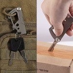 TACRAY Titanium Keychain Clip with Utility Knife