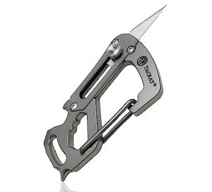 Titanium EDC Keychain Knife with Quick Release Clip