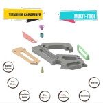 Titanium EDC Keychain Knife with Quick Release Clip