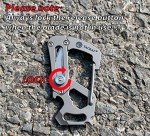 Titanium EDC Keychain Knife with Quick Release Clip