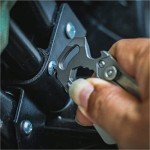 Titanium EDC Keychain Knife with Quick Release Clip