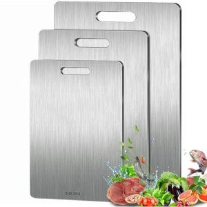 Titanium Non-Slip Double-Sided Cutting Board Set