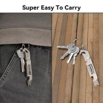 TOOVEM Titanium EDC Pry Bar Multitool with Keychain