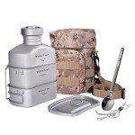 WolkeTour Titanium Outdoor Mess Kit with Canteen