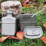 WolkeTour Titanium Outdoor Mess Kit with Canteen