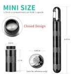 Titanium Keychain Pill Holder for Travel and Vitamins