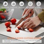 BELLPO Double-Sided Titanium Cutting Board 15.4x11