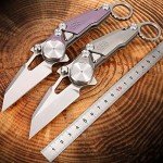 WANERSEN Titanium Quick-Open Tactical Knife, Gray