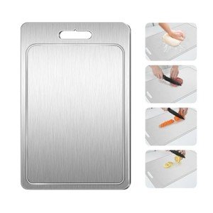Pure Titanium Cutting Board with Juice Groove - Small