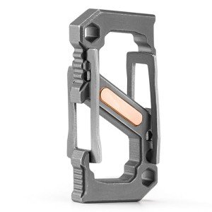 Titanium Carabiner Multitool with Bottle Opener
