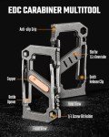 Titanium Carabiner Multitool with Bottle Opener