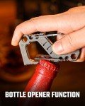 Titanium Carabiner Multitool with Bottle Opener