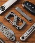 Titanium Carabiner Multitool with Bottle Opener