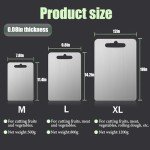 Medium Pure Titanium Cutting Board with Non-Slip Pad
