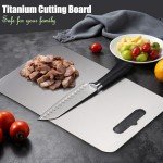 Medium Pure Titanium Cutting Board with Non-Slip Pad