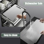 Medium Pure Titanium Cutting Board with Non-Slip Pad