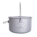 Ultralight Titanium Pot with Lid and Spork Set