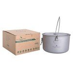 Ultralight Titanium Pot with Lid and Spork Set