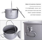 Ultralight Titanium Pot with Lid and Spork Set