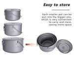 Ultralight Titanium Pot with Lid and Spork Set
